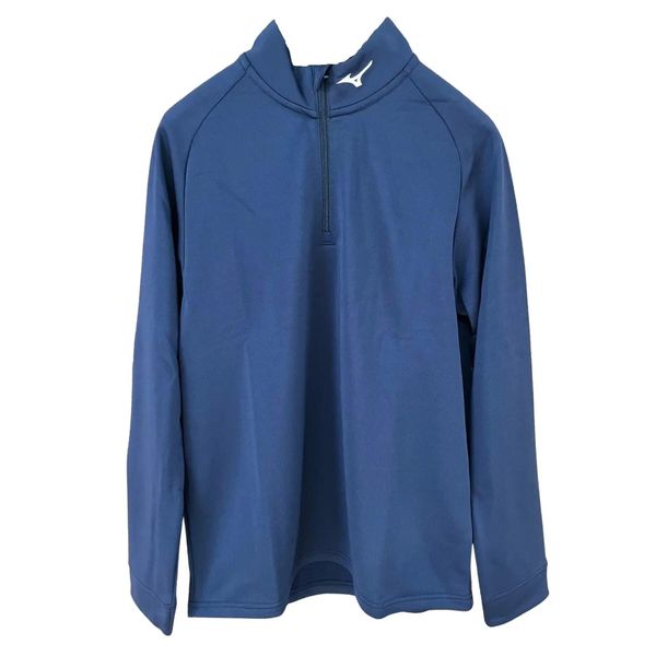 Bluza Mizuno Crested. Niebieskie bluzy Mizuno, m, bez wzorów, z materiału, bez kaptura. Za 324.50 zł.
