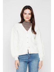 C& Jo Kardigan w kolorze białym rozmiar: 36. Białe kardigany C& Jo, bez wzorów, ze splotem. Za 152.99 zł.