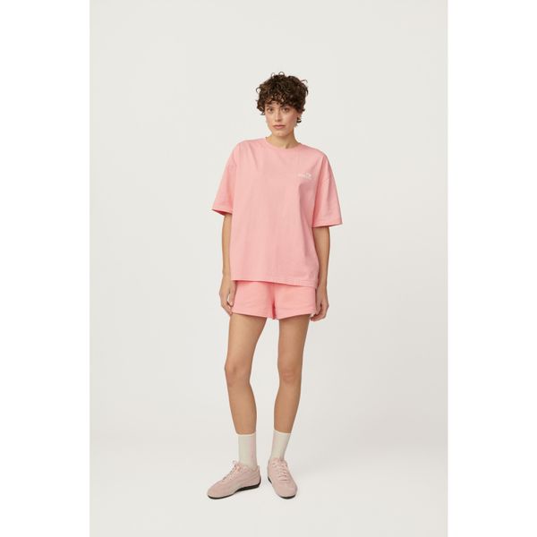 T-shirt Kubota różowy damski. Czerwone koszulki sportowe Kubota, l, bez wzorów, z materiału, bez kołnierzyka, bez ramiączek. W wyprzedaży za 49.99 zł.