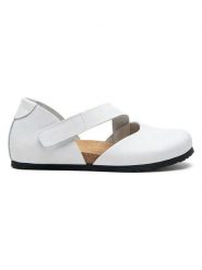 Comfortfusse Skórzane baleriny w kolorze białym rozmiar: 40. Białe baleriny Comfortfüße, bez wzorów, z materiału, bez obcasa. Za 260.99 zł.