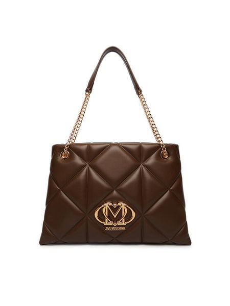 LOVE MOSCHINO Torebka JC4040PP1PLC0300 Brązowy. Brązowe shopper Love Moschino, bez wzorów, ze skóry, bez dodatków. Za 1,099.00 zł.