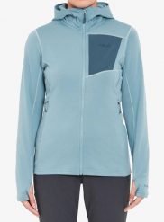Bluza rozpinana damska Rab Superflux Hoody. Niebieskie bluzy RAB, xs, bez wzorów, z materiału, z kapturem. Za 384.99 zł.