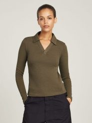 G-Star Koszulka polo w kolorze khaki rozmiar: M. Brązowe koszulki polo G-Star, m, bez wzorów, z bawełny, bez kołnierzyka, bez ramiączek. Za 112.95 zł.
