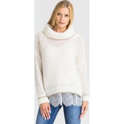 SWETER TWINSET. Szare golfy Twinset, m, z aplikacjami, z koronki, bez ramiączek. Za 1,079.00 zł.