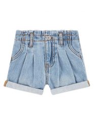 Levi's Kids Szorty dżinsowe w kolorze niebieskim rozmiar: 80. Niebieskie szorty Levi's Kids, bez wzorów, z bawełny, z podwyższonym stanem. Za 69.45 zł.