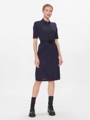 Armani Exchange Sukienka koszulowa 3DYADD YJEAZ 1593 Granatowy Regular Fit. Niebieskie sukienki Armani Exchange, xs, bez wzorów, z wiskozy, bez kołnierzyka, bez ramiączek, koszulowe. Za 389.99 zł.