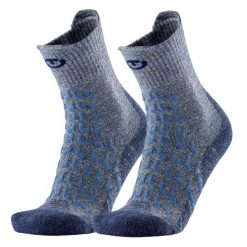 Skarpety trekkingowe dla kobieta Therm-ic Trekking UltraCool Linen Crew Lady. Niebieskie skarpety THERM-IC, bez wzorów. Za 136.00 zł.