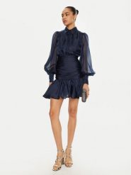 BARDOT Sukienka koktajlowa 59720DB Granatowy Regular Fit. Niebieskie sukienki Bardot, bez wzorów, z syntetyku, wizytowe, bez kołnierzyka, bez ramiączek. Za 479.99 zł.