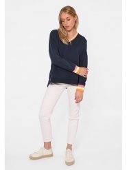 Zwillingsherz Bluza "Uni Neon" w kolorze granatowym rozmiar: S/M. Niebieskie bluzy Zwillingsherz, m, bez wzorów, z bawełny, bez kaptura. Za 202.50 zł.