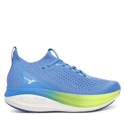 Buty do biegania Mizuno. Niebieskie obuwie sportowe Mizuno, bez zapięcia, do biegania. Za 779.99 zł.