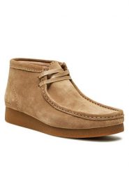 Clarks Botki WallabeeEvoBt 261747444 Beżowy. Brązowe botki Clarks, bez wzorów, ze skóry, bez obcasa, na płaskiej podeszwie, bez zapięcia. Za 649.99 zł.