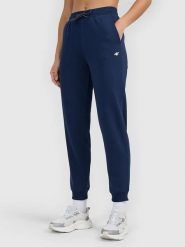 4F Spodnie dresowe w kolorze granatowym rozmiar: XS. Niebieskie spodnie dresowe 4f, xs, bez wzorów, z dresówki. Za 65.85 zł.