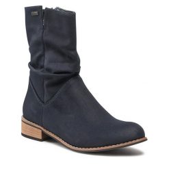 Botki Clara Barson. Niebieskie botki Clara Barson, bez wzorów, bez obcasa, na płaskiej podeszwie, bez zapięcia. Za 139.99 zł.