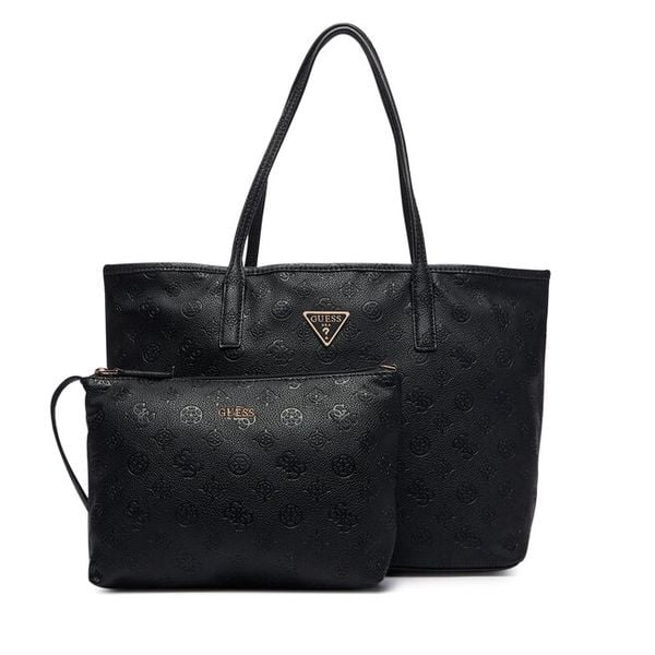 Torebka Guess. Czarne shopper Guess, z aplikacjami, bez dodatków. Za 674.99 zł.