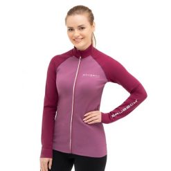 Bluza dresowa termoaktywna rozpinana damska Brubeck Athletic. Fioletowe bluzy Brubeck, xl, bez wzorów, z dresówki, bez kaptura. Za 239.99 zł.