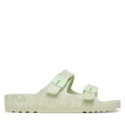 Klapki Scholl. Zielone klapki Scholl, bez wzorów, bez obcasa. Za 184.99 zł.