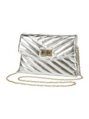 Vera Mont Torebka w kolorze srebrnym - 21 x 12 cm rozmiar: onesize. Szare torby na ramię Vera Mont, bez wzorów, z materiału, na ramię, bez dodatków. Za 69.99 zł.