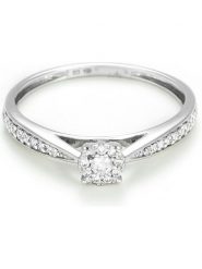 DIAMANTA Złoty pierścionek z diamentami rozmiar: 50. Szare pierścionki DIAMANTA, z diamentem, złote. Za 1,979.99 zł.