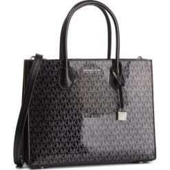 Torebka MICHAEL MICHAEL KORS - Mercer 30H8SM9T3B Blk/Silver. Czarne shopper MICHAEL Michael Kors, bez wzorów, z lakierowanej skóry, na ramię, lakierowane, bez dodatków. W wyprzedaży za 859.00 zł.