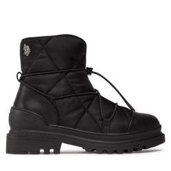Botki U.S. Polo Assn. Czarne botki U.S. Polo Assn., bez wzorów, bez obcasa, na płaskiej podeszwie, bez zapięcia. Za 449.99 zł.