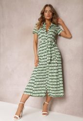 Zielona Sukienka Mamci Koszulowa Wiązana w Pasie Maevana. Zielone sukienki Renee, na co dzień, l, bez wzorów, z wiskozy, eleganckie, bez kołnierzyka, bez ramiączek, maxi, koszulowe. Za 144.99 zł.