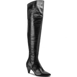 Muszkieterki ZINDA - 3756 Softy Negro. Czarne kozaki Zinda, ze skóry, przed kolano, bez obcasa, na obcasie, bez zapięcia. W wyprzedaży za 569.00 zł.