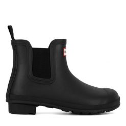 Kalosze Hunter. Czarne kalosze Hunter, bez wzorów. Za 499.99 zł.