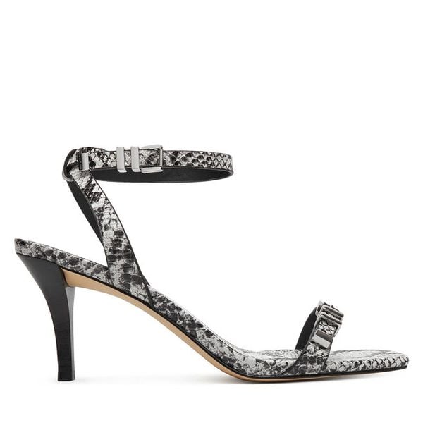 Sandały MICHAEL Michael Kors. Szare sandały MICHAEL Michael Kors, bez wzorów, bez obcasa, na szpilce, bez zapięcia. Za 799.99 zł.