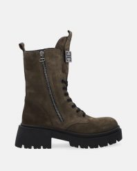 ZIELONE WORKERY Z ZAMSZU 4151501 R54 GREE. Zielone botki Venezia, bez wzorów, ze skóry, bez obcasa, bez zapięcia. Za 339.00 zł.