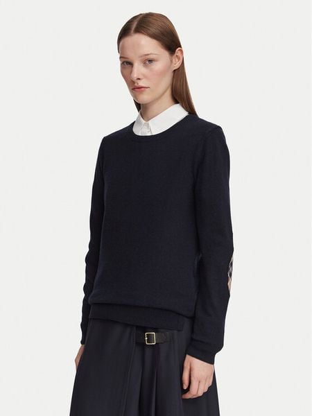 Barbour Sweter Pendle LKN1075NY91 Granatowy Regular Fit. Niebieskie swetry Barbour, bez wzorów, z bawełny, bez ramiączek. Za 549.99 zł.