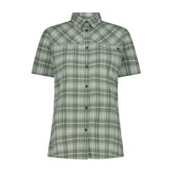 Koszula w kratę damska CMP. Zielone koszule CMP, bez wzorów, sportowe, bez kołnierzyka, bez ramiączek. Za 308.00 zł.