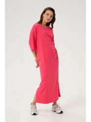 Kaffe Sukienka "Edna" w kolorze różowym rozmiar: XXL. Różowe sukienki Kaffe, xxl, bez wzorów, z bawełny, bez kołnierzyka, bez ramiączek, maxi. Za 129.95 zł.