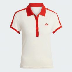 Koszulka Polo Tennis Classics. Białe bluzki Adidas, bez wzorów, bez kołnierzyka, bez ramiączek. Za 219.00 zł.