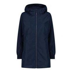 Kurtka przeciwdeszczowa z odpinanym kapturem damska CMP. Niebieskie kurtki sportowe CMP, bez wzorów, trekkingowe. Za 596.05 zł.