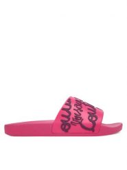 Versace Jeans Couture Klapki 79VA3SQ1 Różowy. Czerwone klapki Versace Jeans Couture, bez wzorów, z jeansu, bez obcasa. Za 309.99 zł.