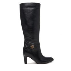 Kozaki Guess. Czarne kozaki Guess, bez obcasa, na słupku, bez zapięcia. Za 1,059.00 zł.