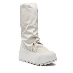 Botki United Nude. Białe botki United Nude, bez wzorów, z polaru, bez obcasa, na koturnie, bez zapięcia. Za 2,609.00 zł.