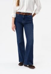 Jeansy dzwony, Flare Fit, D-MAG. Brązowe jeansy Volcano, s, bez wzorów. Za 169.99 zł.