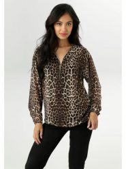 Aniston Bluzka w kolorze brązowo-czarnym rozmiar: 48. Brązowe bluzki Aniston, bez wzorów, bez kołnierzyka, bez ramiączek. Za 82.99 zł.