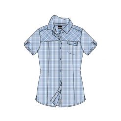 Koszula w kratę damska CMP. Niebieskie koszule CMP, bez wzorów, sportowe, bez kołnierzyka, bez ramiączek. Za 308.00 zł.