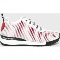 Love Moschino - Buty. Czerwone obuwie sportowe Love Moschino, z gumy, bez zapięcia. W wyprzedaży za 629.90 zł.