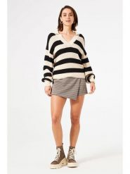 Garcia Sweter w kolorze czarno-beżowym rozmiar: XL. Brązowe swetry Garcia, xl, bez wzorów, z bawełny, bez ramiączek. Za 200.45 zł.