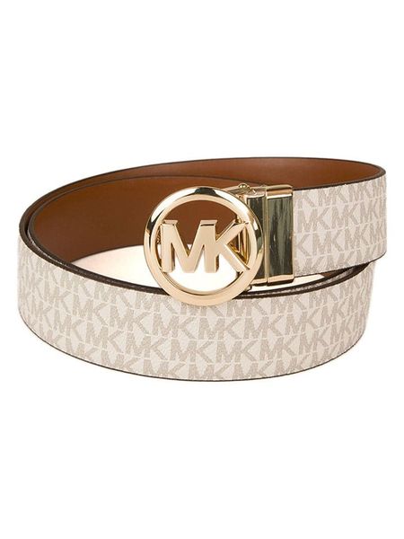 Michael Kors Pasek w kolorze kremowo-jasnobrązowym rozmiar: 90. Brązowe paski Michael Kors, bez wzorów, z materiału. Za 300.21 zł.