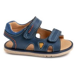 Sandały PABLOSKY 055420P Niebieski. Niebieskie sandały PABLOSKY, bez wzorów, ze skóry, sportowe, bez obcasa, bez zapięcia. Za 211.99 zł.