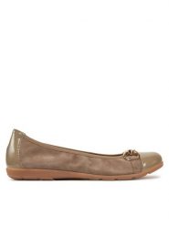 Caprice Baleriny 9-22172-42 Brązowy. Brązowe baleriny Caprice, bez wzorów, ze skóry, bez obcasa. Za 181.99 zł.
