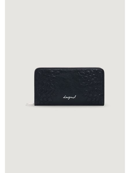 Desigual Portfel 26SAYP20 Czarny. Czarne portfele Desigual, bez wzorów, ze skóry. Za 169.99 zł.
