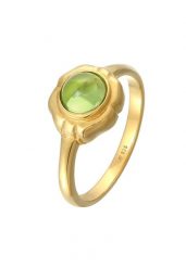 Elli PREMIUM Damski pierścionek klasyczny z peridoytem zielony w pozłacanym srebrze 925 Sterling Silver Pierścionki 1 ct. Szare pierścionki Elli PREMIUM, pozłacane. Za 253.99 zł.