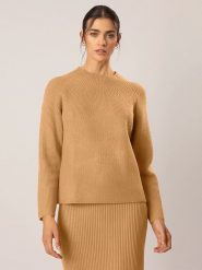 APART Sweter w kolorze karmelowym rozmiar: 36/38. Brązowe swetry Apart, bez wzorów, z kaszmiru, bez ramiączek. Za 223.46 zł.