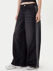 Adidas Jeansy adicolor Denim Adilenium JV7453 Czarny Wide Leg. Czarne jeansy Adidas, bez wzorów. Za 329.99 zł.