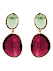 Luxenter Kolczyki-wkrętki z kwarcem rozmiar: onesize. Czerwone kolczyki Luxenter, z kwarcem, srebrne. Za 252.94 zł.